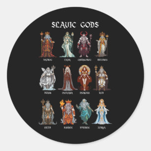 Slavic Gods Pagan Slavs Ancient Mythology Ukraine Classic Round Sticker