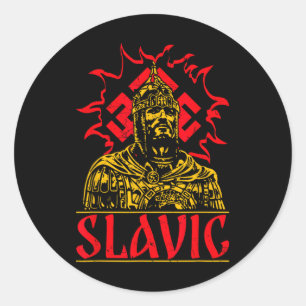 Slavic Ornament Pagan Ancient Ukraine Russia Mytho Classic Round Sticker