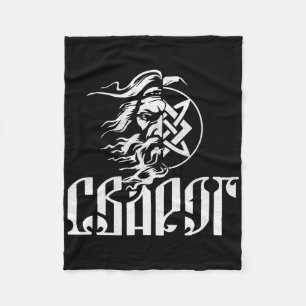 Slavic Ornament Pagan Ancient Ukraine Russia Mytho Fleece Blanket