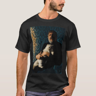 Slavoj Zizek with Cat stylized T-Shirt