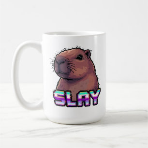 Slay Capybara Funny Animal Meme Coffee Mug