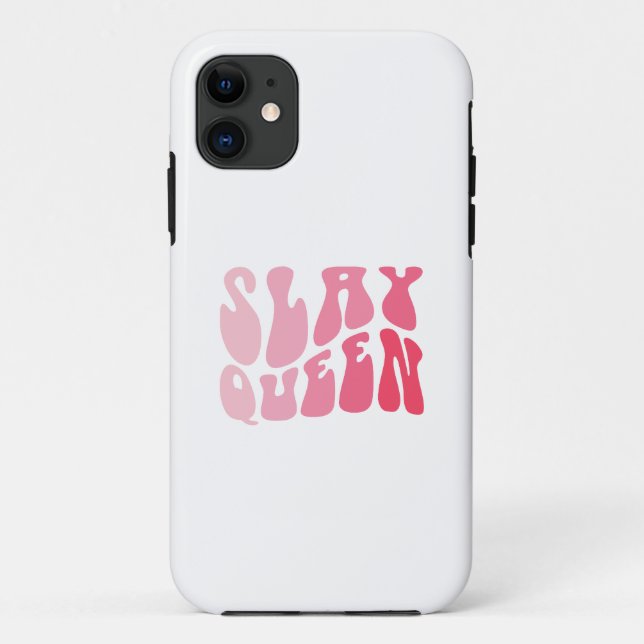Slay Queen Slang Self Confidence Flawless Funny Case-Mate iPhone Case (Back)