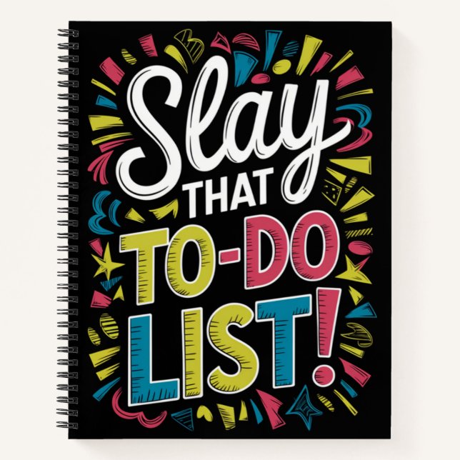 Slay That To-Do List Notebook (Front)