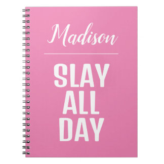 Slay the day - spiral, lay-flat notebook
