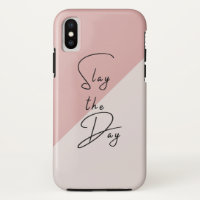 Slay the Day Typography Quote Pink Blush Mauve
