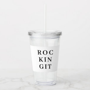 Slaying It Modern Minimalist Bold Slay Design Acrylic Tumbler