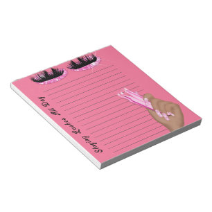 Slaying Lashes All Day Customize Lash Tech Notepad