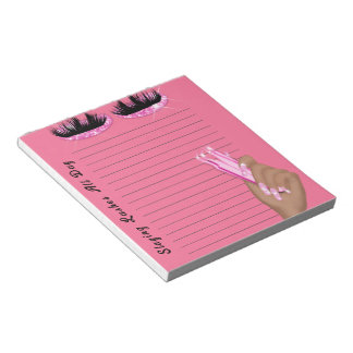 Slaying Lashes All Day Customize Lash Tech Notepad