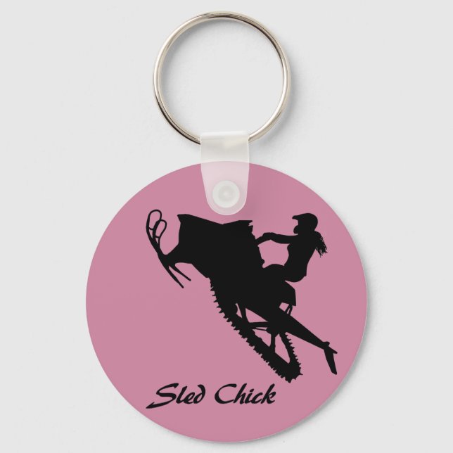 Sled Chick Keychain (Front)