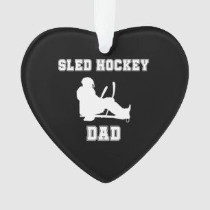 Sled Hockey Dad Ornament