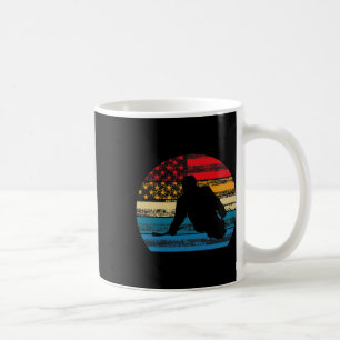 Sled Hockey Retro Us Flag Coffee Mug