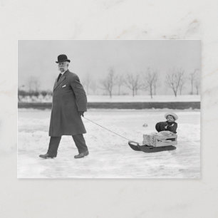 Sled Ride, 1912 Postcard