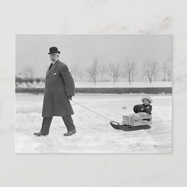 Sled Ride, 1912 Postcard (Front)