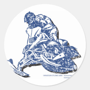 SLEDDER-1-dit Classic Round Sticker