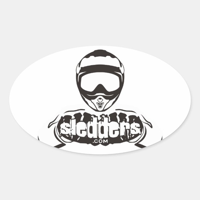 Sledders.com Stickers Vitre ovale (Devant)