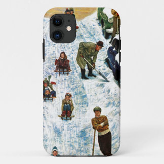 Sledding and Digging Out iPhone 11 Case