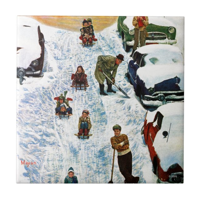 Sledding and Digging Out Tile (Front)