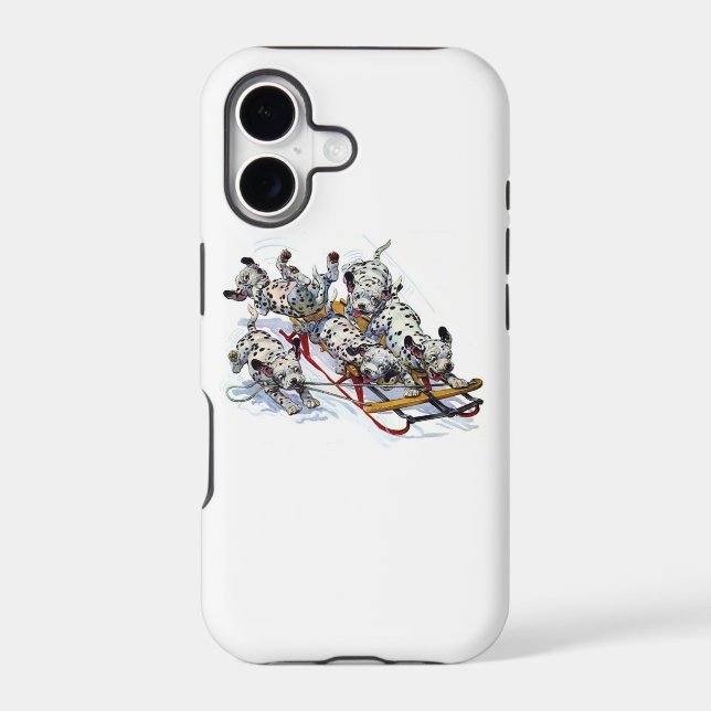 Sledding Dalmatian Pups (Back)