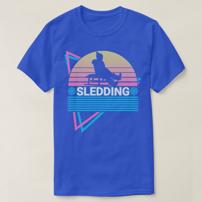 Sledding Retro T-Shirt (Design Front)