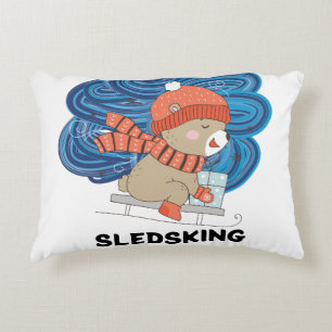 Sledsking Personalizable  Accent Pillow