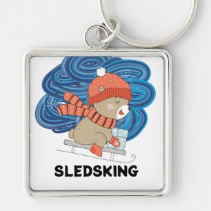 Sledsking Personalizable  Keychain