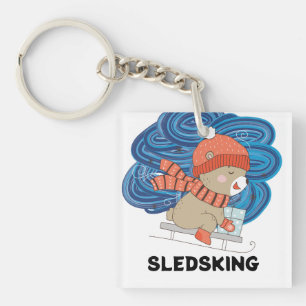 Sledsking Personalizable  Keychain