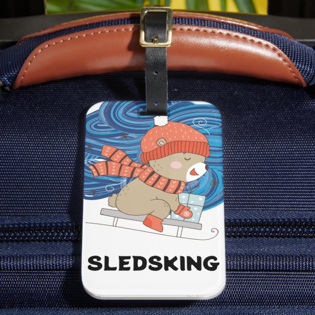 Sledsking Personalizable  Luggage Tag (Front Insitu 2)