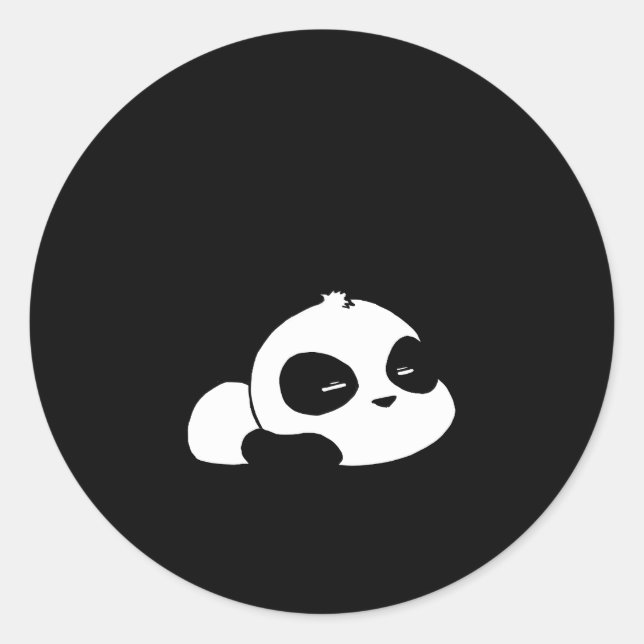 Sleeg Panda Classic Round Sticker (Front)