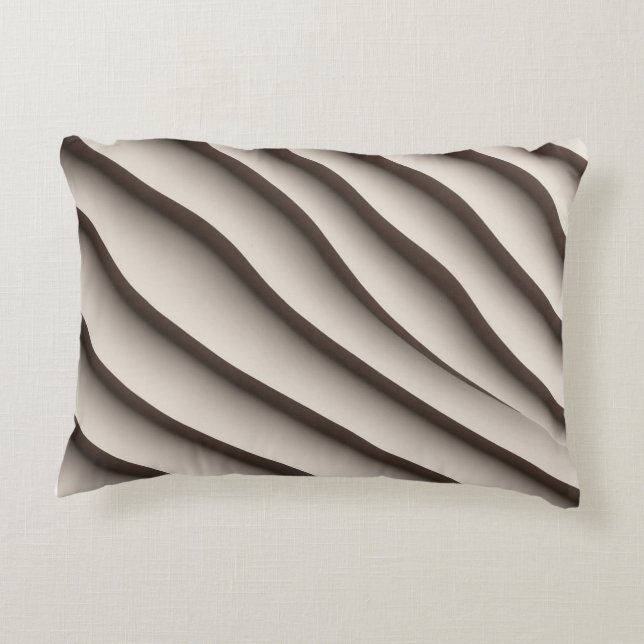 Sleek 3D pattern Design Throw Pillow (Back)