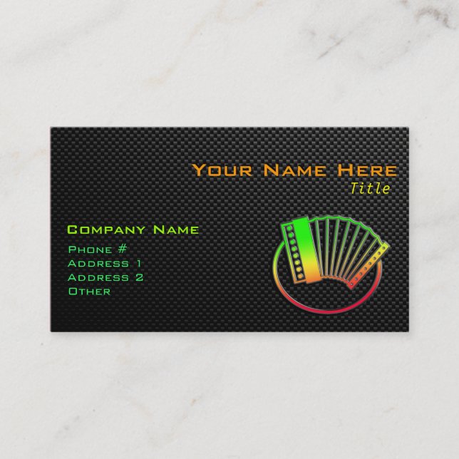 Sleek Accordion Business Card (Front)