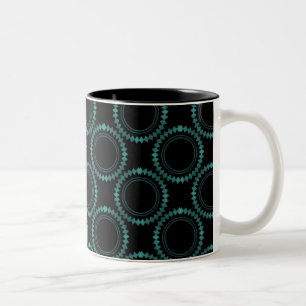 Sleek and Polished Mug, Turquoise Two-Tone Coffee Mug