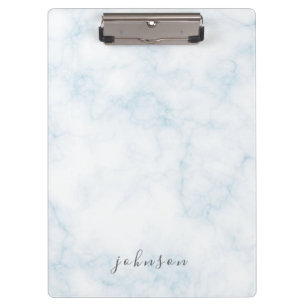 Sleek and Sophisticated Design White Marble Clipboard