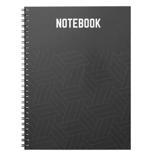 Sleek Black Elegance Spiral Notebook (Front)