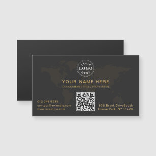 Sleek Black Gold Magnetic Card Personalized for U