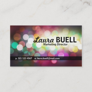 Sleek Bokeh Design Business Cards