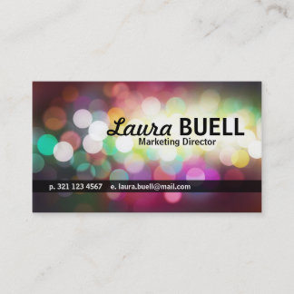 Sleek Bokeh Design Business Cards