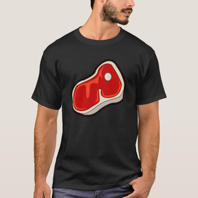 Sleek Butcher's Steak T-Shirt (Front)