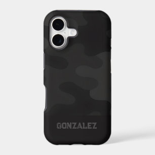 Sleek Camo Deep Black Dark Charcoal Customizable