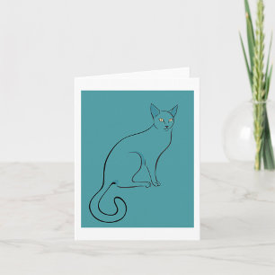 Sleek Cat Sketch Card
