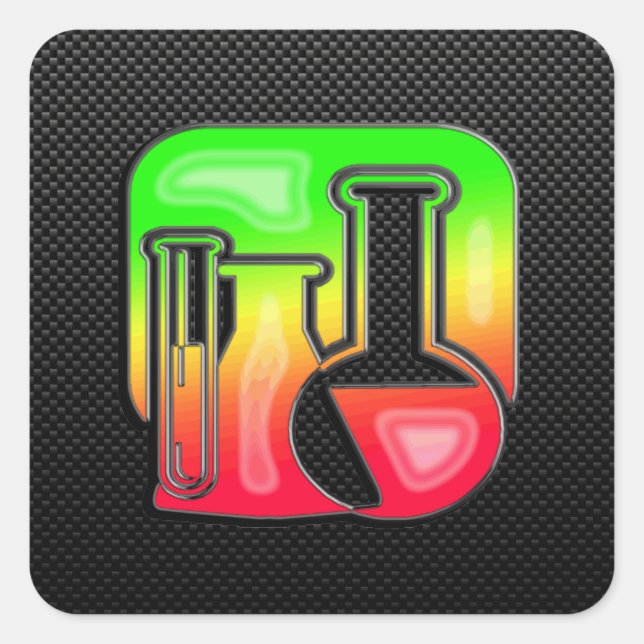 Sleek Chemistry Square Sticker (Front)