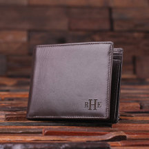 Sleek Classic Monogram Men's Leather Wallet