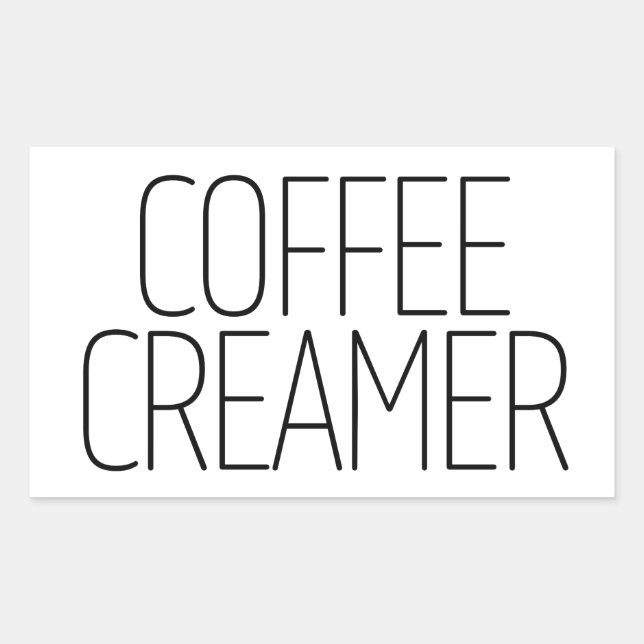 Sleek Coffee Creamer Sticker (Front)