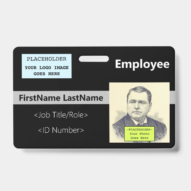 Sleek, Contemporary Employee ID Badge (Front)