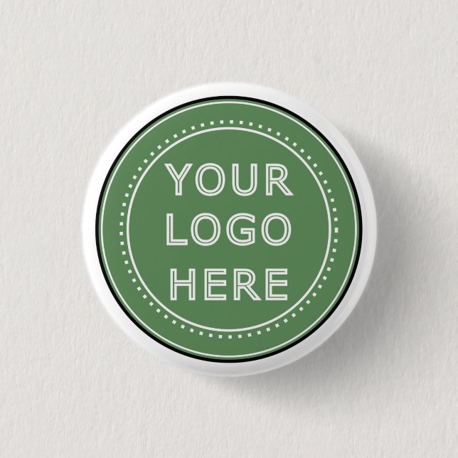 Sleek, contemporary, polished,& customizable. 1 inch round button (Front)
