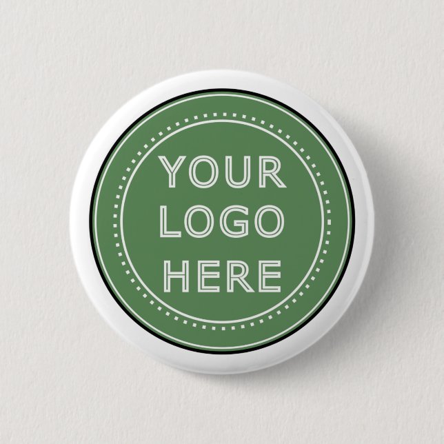 Sleek, contemporary, polished, & customizable.  2 inch round button (Front)