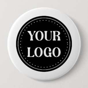 Sleek, contemporary, polished,& customizable 4 inch round button