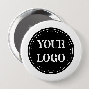 Sleek, contemporary, polished,& customizable 4 inch round button