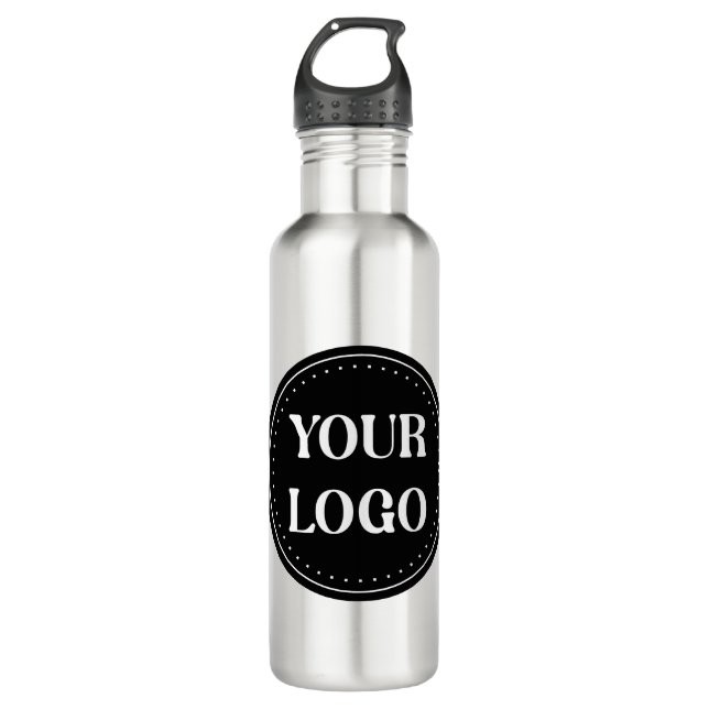 Sleek, contemporary, polished,& customizable 710 ml water bottle (Front)