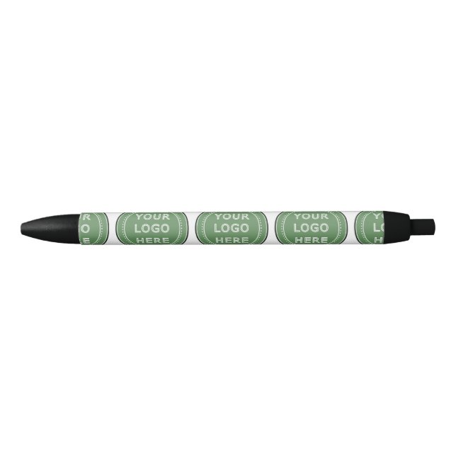 Sleek, contemporary, polished,& customizable. black ink pen (Front)
