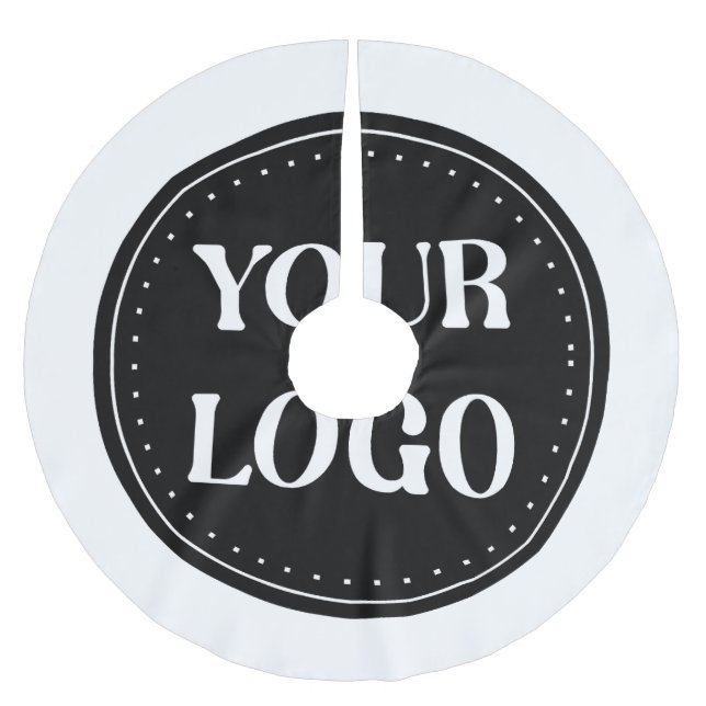 Sleek, contemporary, polished,& customizable brushed polyester tree skirt (Front)